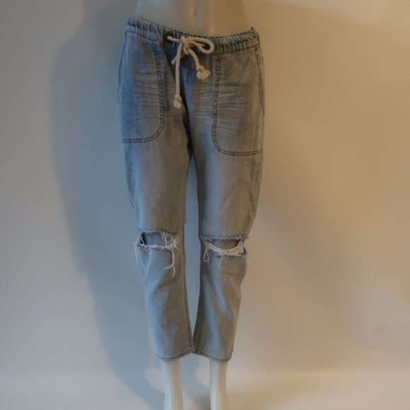One Teaspoon Light Blue Distressed Jeans - Picture 2 of 11